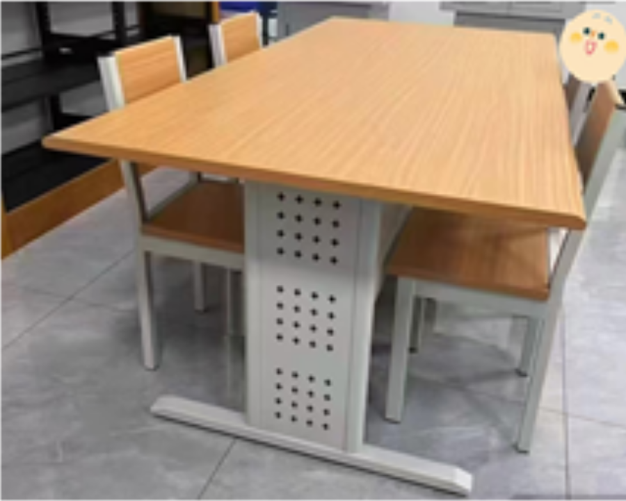 中间双面长书桌